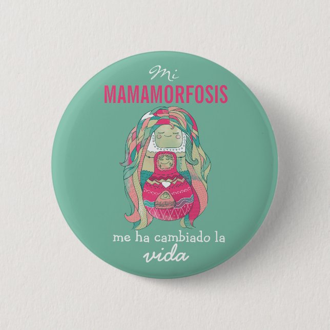 Round plate 5cm My mamamorfosis has changed to me. 6 Cm Round Badge (Front)