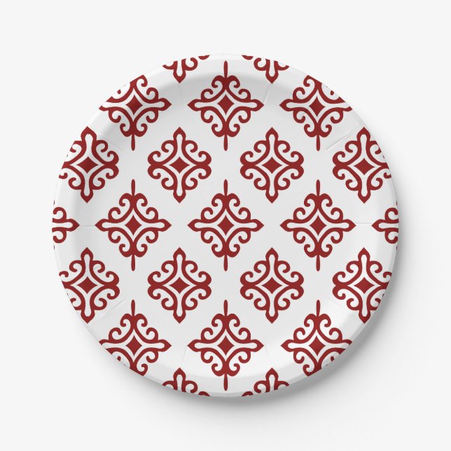 Round plate with a white background (Front)