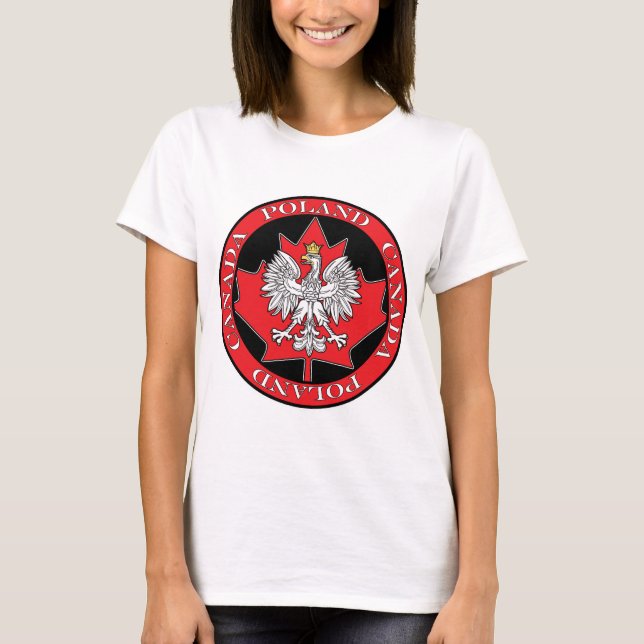 Round Poland Canada Leaf T-Shirt (Front)