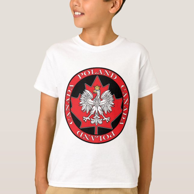 Round Poland Canada Leaf T-Shirt (Front)