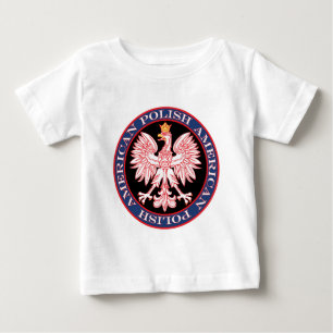 Round Polish American Eagle Baby T-Shirt