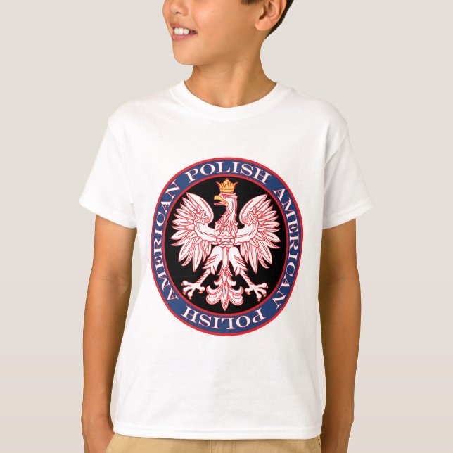 Round Polish American Eagle T-Shirt (Front)