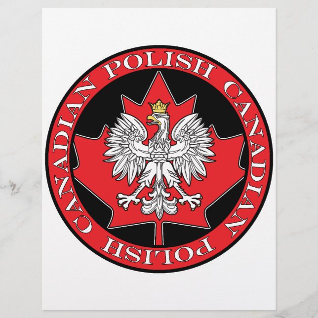 Round Polish Canadian Leaf Flyer (Front)