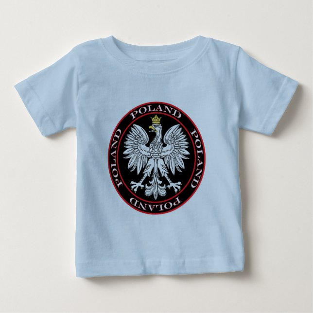 Round Polish Eagle Baby T-Shirt (Front)