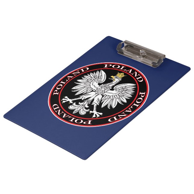 Round Polish Eagle Clipboard (Angled)