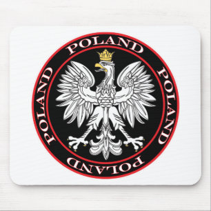 Round Polish Eagle Mouse Mat