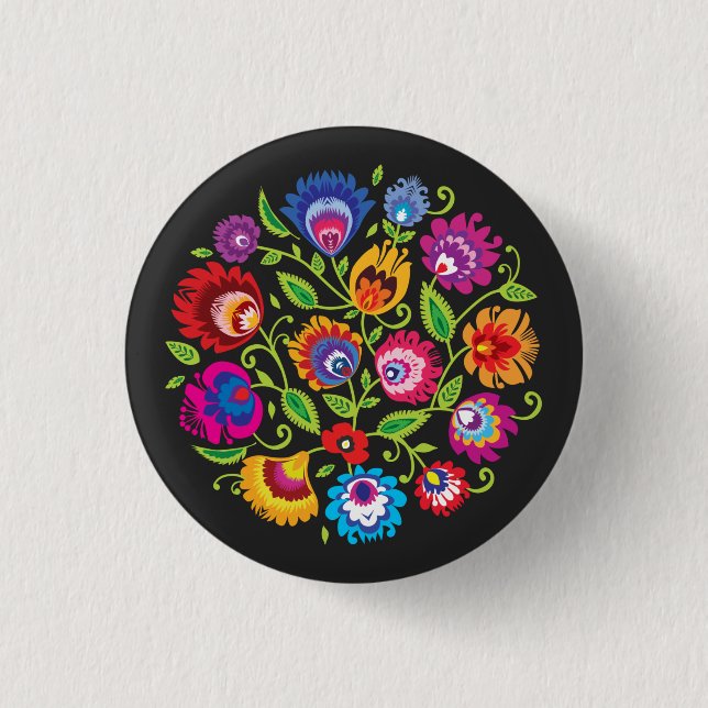 Round Polish folklore composition 3 Cm Round Badge (Front)