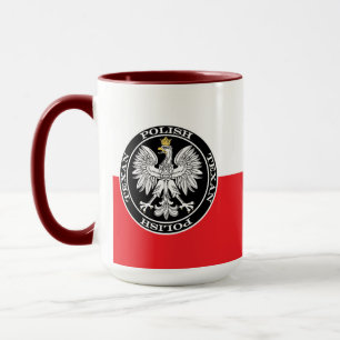 Round Polish Texan Eagle Mug