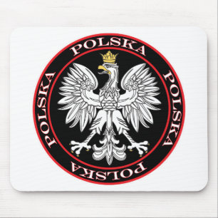 Round Polska Eagle Mouse Mat