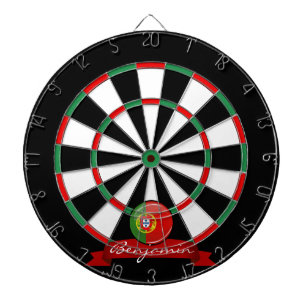 Round Portuguese Flag Dartboard