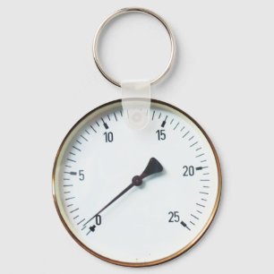 Round Pressure Gauge Dial Keychain