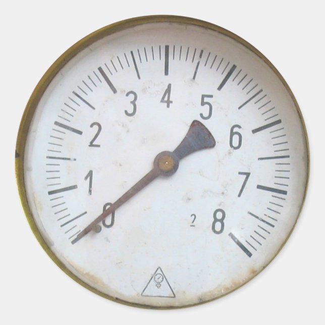 Round Pressure Metre Dial Stickers (Front)