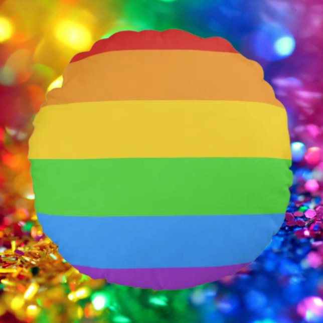Round Pride: Rainbow Flag Round Cushion (Creator Uploaded)