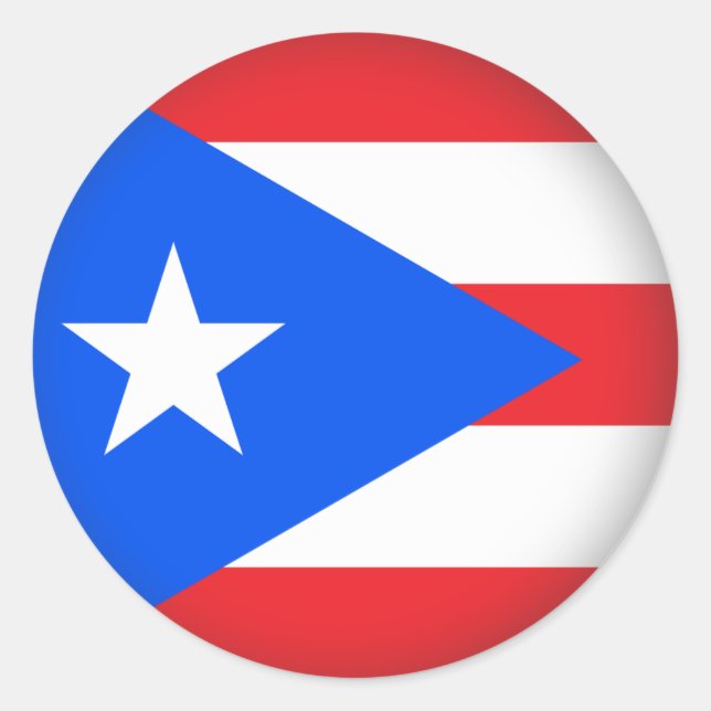 Round Puerto Rico Classic Round Sticker (Front)