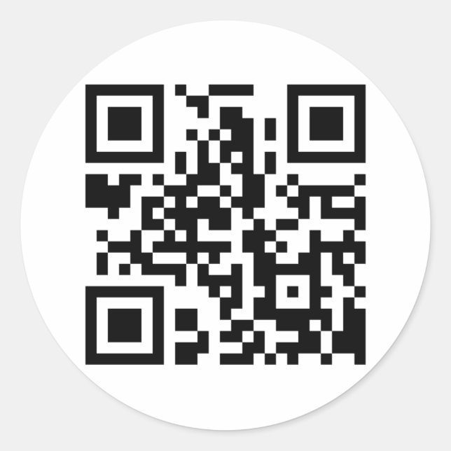 Round QR Code Sticker (Front)