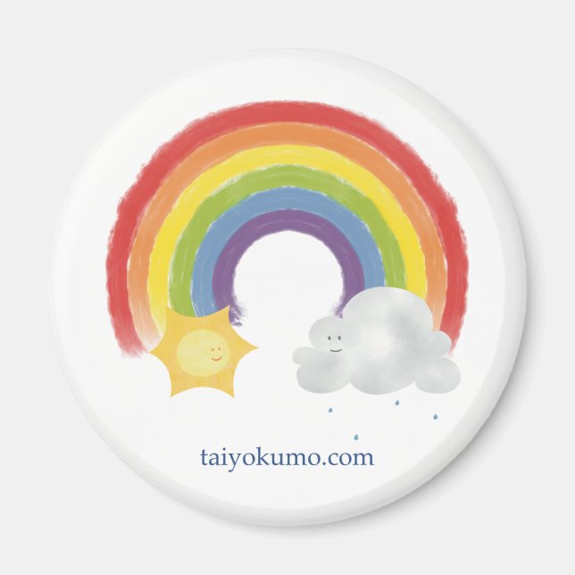 Round Rainbow Magnet (Front)