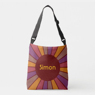 Round Rays Frame 06 + your backgr. & ideas Crossbody Bag