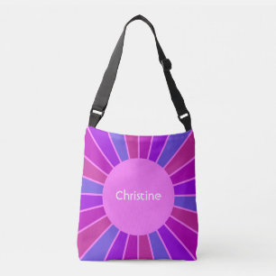 Round Rays Frame 15 + your backgr. & ideas Crossbody Bag
