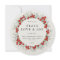 Round Red Berries Peace Love + Joy Holiday Card