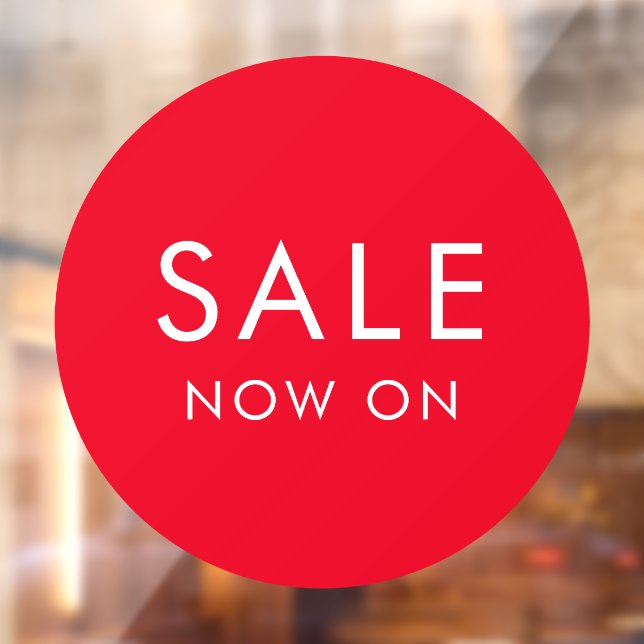 Round Red Custom Sale Door Window Cling (Sheet 2)