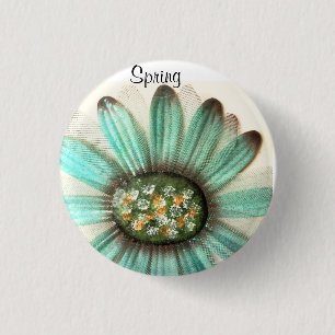 ROUND REFRIGERATOR MAGNET SPRING FLOWER 3 CM ROUND BADGE