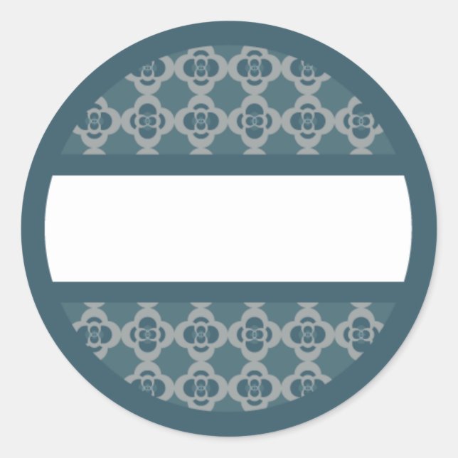 Round Retro Blues Label (Front)