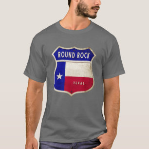 Round Rockeas Crest Flag Design funny T-Shirt
