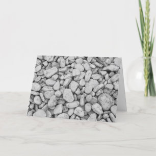 Round Rocks Black and White Photo Note Card