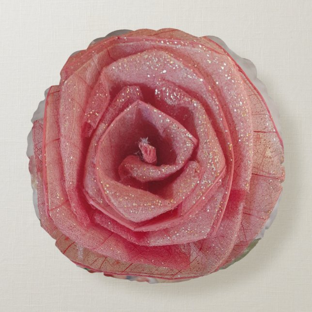 Round Rose Pillow (Front)