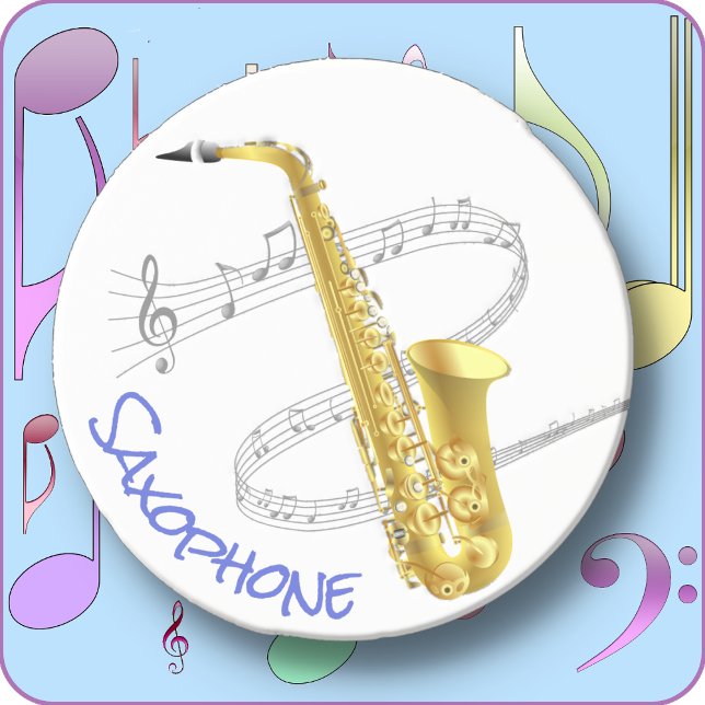 ROUND Sandstone COASTER - Saxophone (Creator Uploaded)