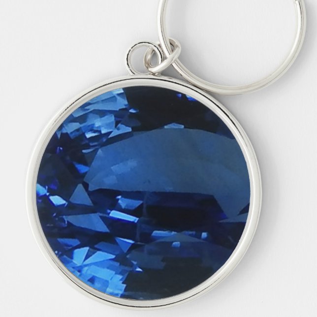 Round Sapphire Keychain (Front)