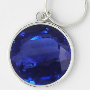 Round Sapphire Keychain