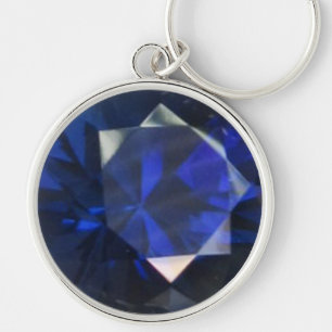 Round Sapphire Keychain