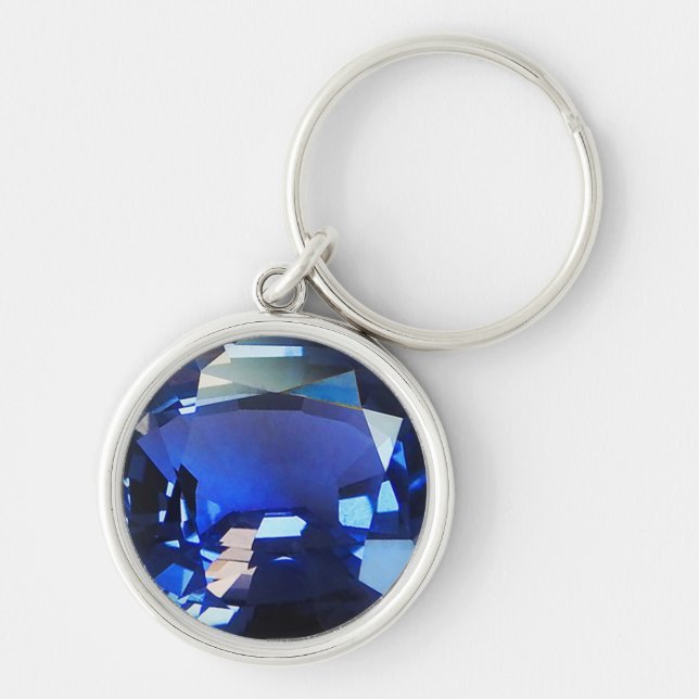 Round Sapphire Keychain (Front)