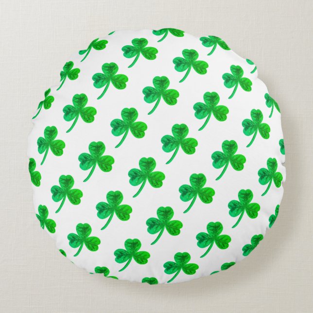 Round Shamrock Pillow (Front)