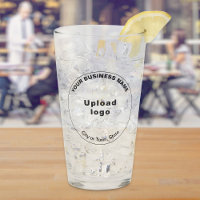 Round Shape Business Brand on Glass Cup