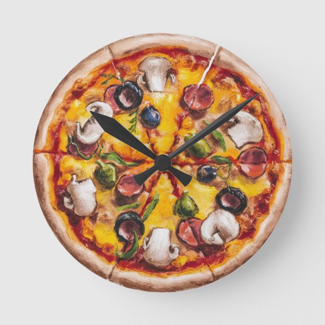 Round Shape Pizza Clock (Front)