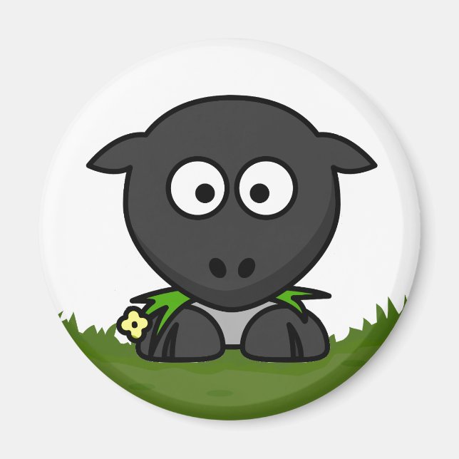 Round Sheep Magnet (Front)