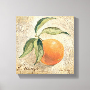 Round Shiny Orange Fruit Canvas Print
