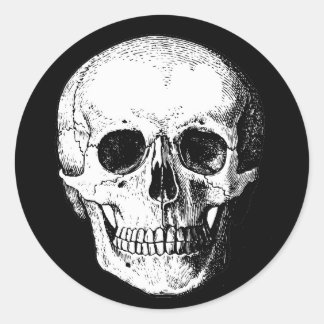 Round skull stickers