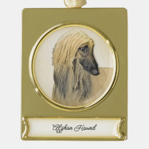 round-small gold plated banner ornament
