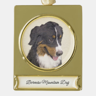 round-small gold plated banner ornament