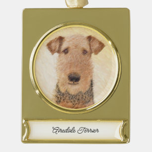 round-small gold plated banner ornament