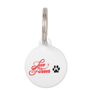 Round Small Pet Tag love forever