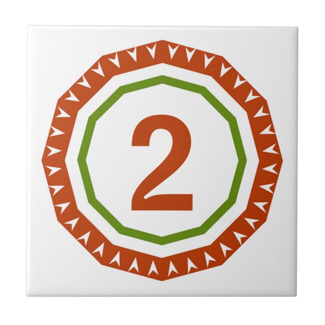 Round Spanish Letter House Number Tiles (Front)