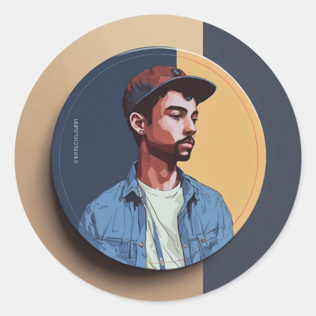 Round sticker  (Front)