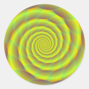 Round Sticker Coiled Yellow Rope Tunnel