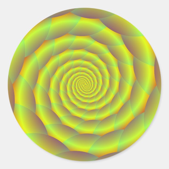 Round Sticker Coiled Yellow Rope Tunnel (Front)