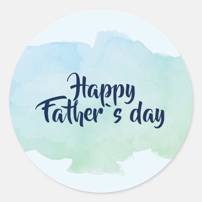 Round Sticker for Happy Father Day (Front)