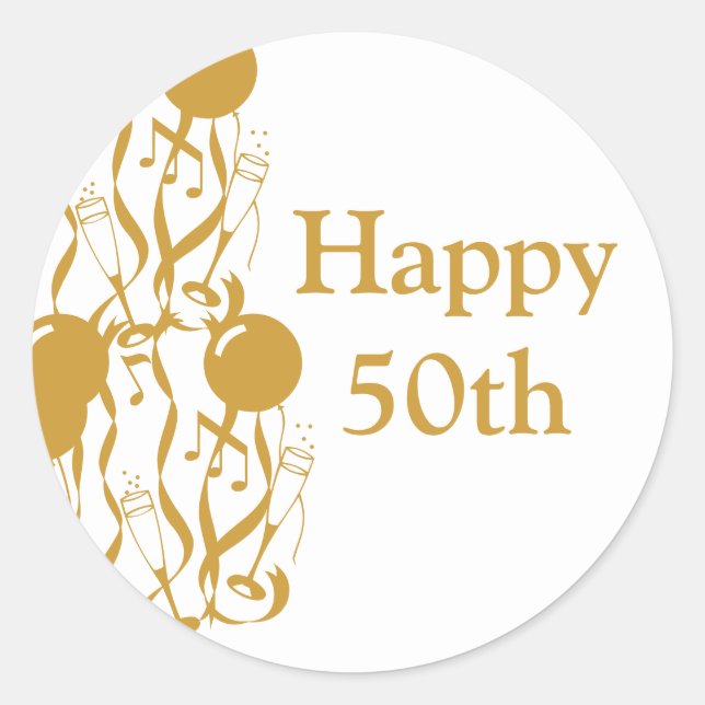 Round Sticker Happy 50h Anniversary (Front)